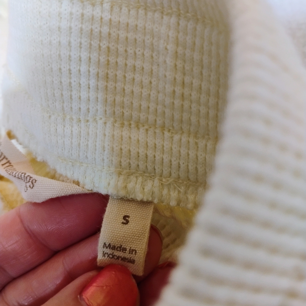 Soft Surroundings Cream Ribbed Wide-Leg Lounge Pants with Drawstring - Picture 6 of 12